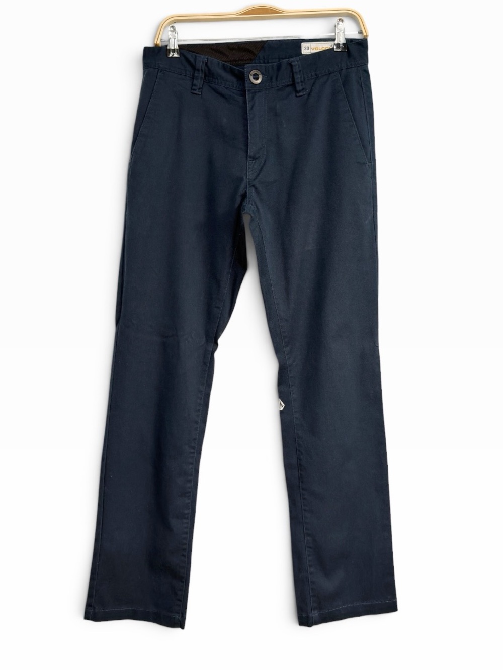 Volcom Frickin Modern Stretch Chino Pants Navy Slim Straight Mens 30x30 Skatewea